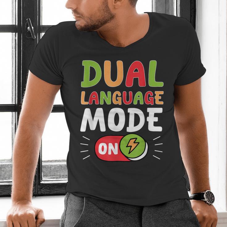 Dual Language Teacher Bilingual Teacher Men's V-Neck T-Shirt, gift for family, gift for coworker