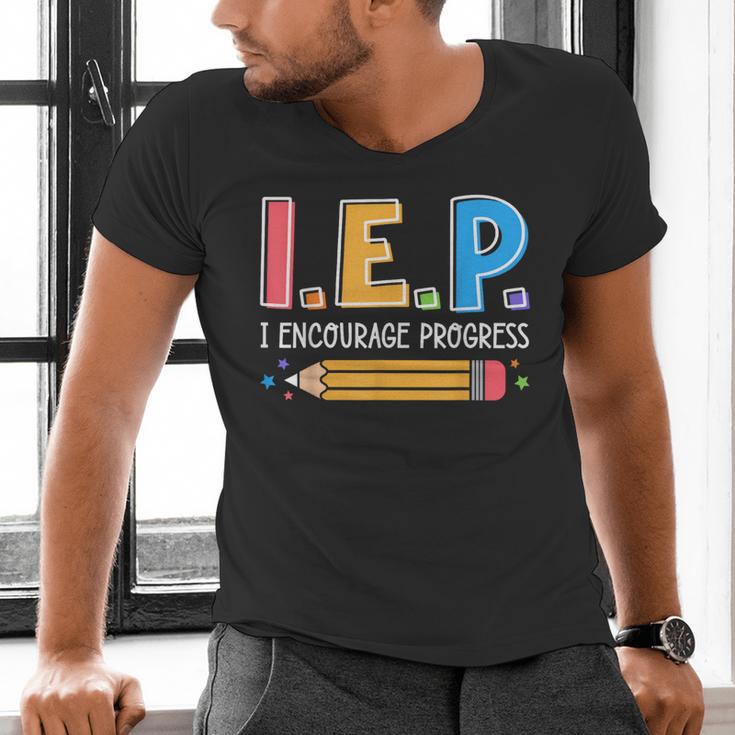 I E P I Encourage Progress Special Education Teacher Men's V-Neck T-Shirt, gift for family, gift for coworker I E P I Encourage Progress Special Education Teacher Men's V-Neck T-Shirt, gift for family, gift for coworker