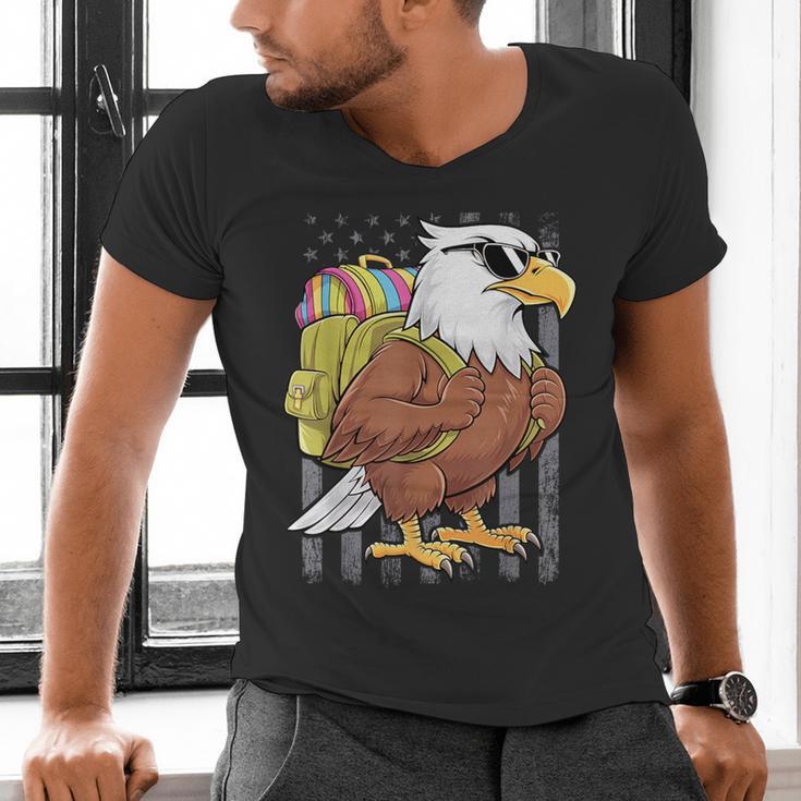 Eagle First Day Of School Teacher Back To School Eagle Men's V-Neck T-Shirt, gift for family, gift for coworker Eagle First Day Of School Teacher Back To School Eagle Men's V-Neck T-Shirt, gift for family, gift for coworker