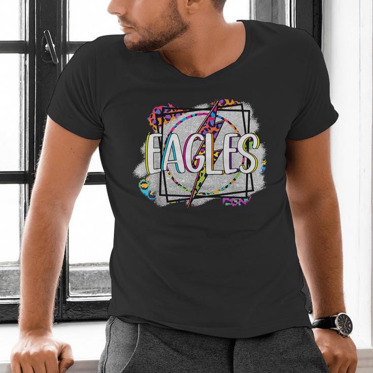 Eagles Teacher School Sports Fan Team Spirit Men's V-Neck T-Shirt, gift for family, gift for coworker Eagles Teacher School Sports Fan Team Spirit Men's V-Neck T-Shirt, gift for family, gift for coworker