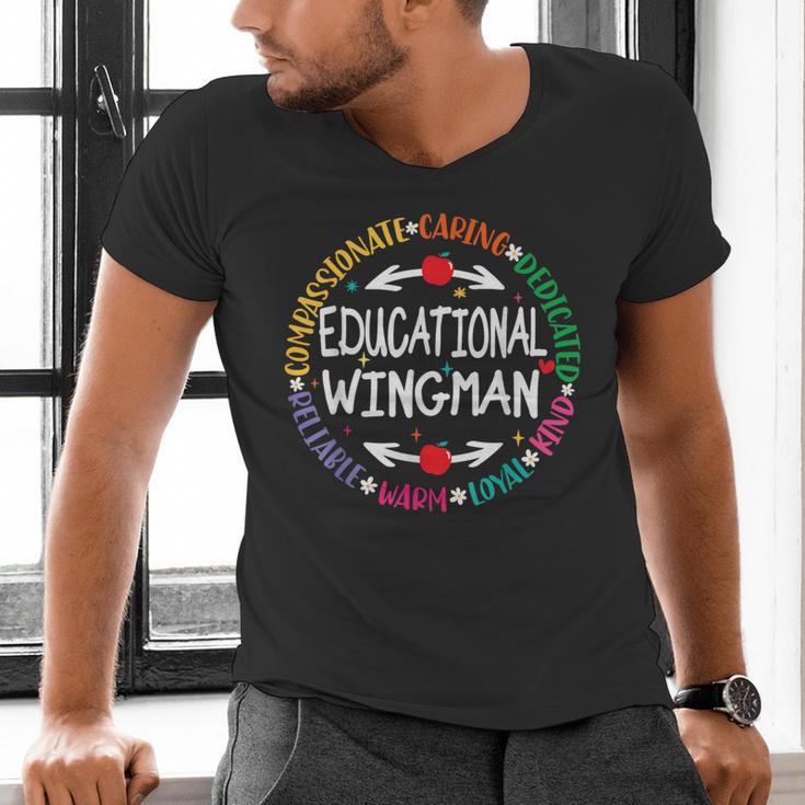 Educational Wingman Assistant Teaching a School Teacher Aide Men's V-Neck T-Shirt, gift for family, gift for coworker Educational Wingman Assistant Teaching a School Teacher Aide Men's V-Neck T-Shirt, gift for family, gift for coworker