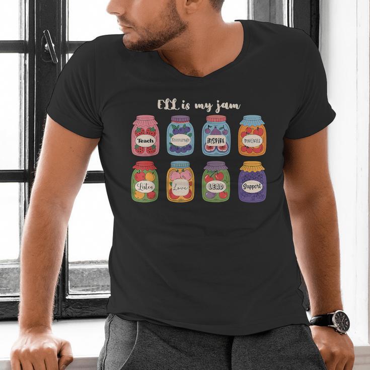 ELL Is My Jam English Language Learner Aide ELL Teacher Men's V-Neck T-Shirt, English Teacher Shirts, gift for family, gift for coworker ELL Is My Jam English Language Learner Aide ELL Teacher Men's V-Neck T-Shirt, English Teacher Shirts, gift for family, gift for coworker
