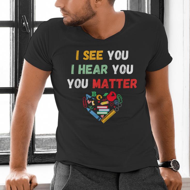 Emotional Intelligence Quote For School Counselor Teacher Men's V-Neck T-Shirt, gift for family, gift for coworker