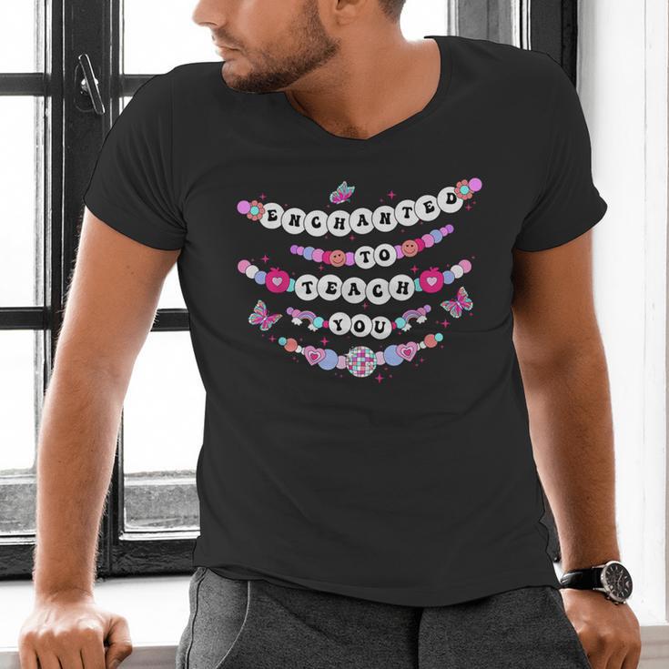 Enchanted To Teach You Bracelet Teacher Back To School Men's V-Neck T-Shirt, gift for family, gift for coworker Enchanted To Teach You Bracelet Teacher Back To School Men's V-Neck T-Shirt, gift for family, gift for coworker