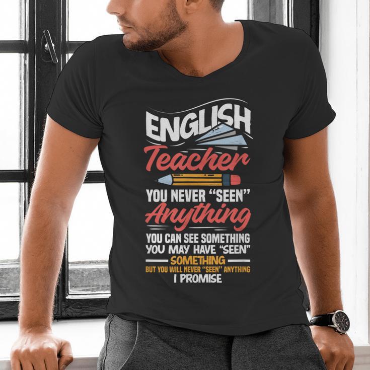 English Teacher Men's V-Neck T-Shirt, English Teacher Shirts, gift for family, gift for coworker