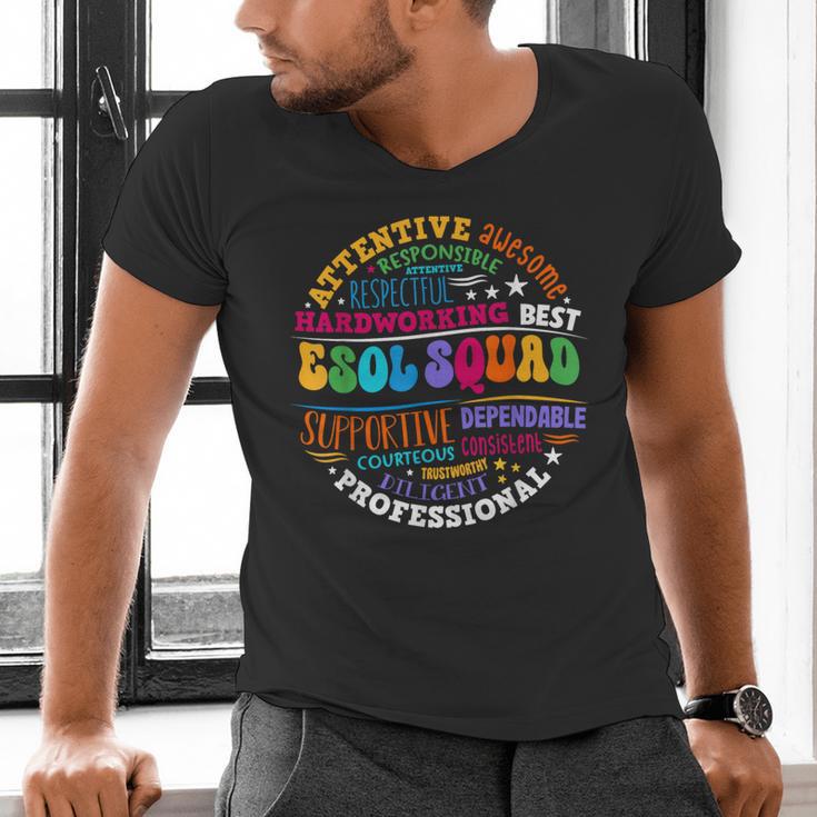 ESOL Squad Teachers And Students Team Back To School Men's V-Neck T-Shirt, gift for family, gift for coworker ESOL Squad Teachers And Students Team Back To School Men's V-Neck T-Shirt, gift for family, gift for coworker
