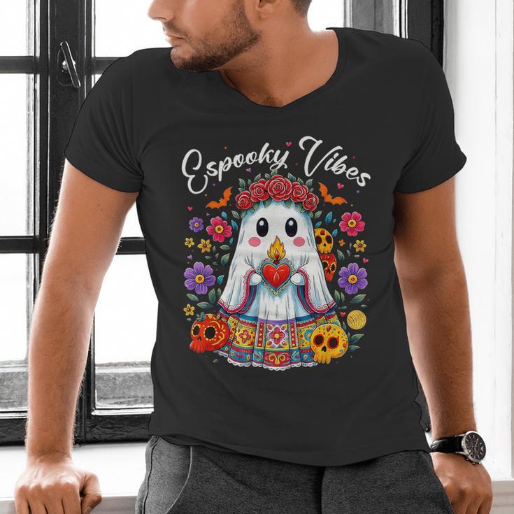 Espooky Vibes Maestra Halloween Spanish Mexican Teacher Men's V-Neck T-Shirt, gift for family, gift for coworker Espooky Vibes Maestra Halloween Spanish Mexican Teacher Men's V-Neck T-Shirt, gift for family, gift for coworker