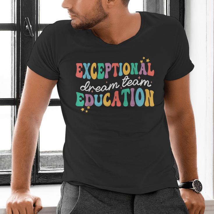 Exceptional Education Dream Team SPED ESE Teacher Autism Men's V-Neck T-Shirt, gift for family, gift for coworker Exceptional Education Dream Team SPED ESE Teacher Autism Men's V-Neck T-Shirt, gift for family, gift for coworker