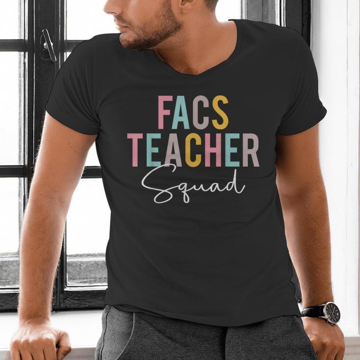 FACS Teacher Squad Colorful Appreciation Day Back To School Men Women Girls Kids Men's V-Neck T-Shirt, gift for family, gift for coworker