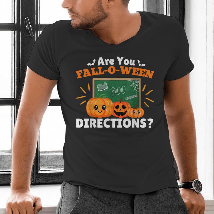 Are You Fall O Ween Directions Halloween Teacher Retro Men's V-Neck T-Shirt, gift for family, gift for coworker Are You Fall O Ween Directions Halloween Teacher Retro Men's V-Neck T-Shirt, gift for family, gift for coworker