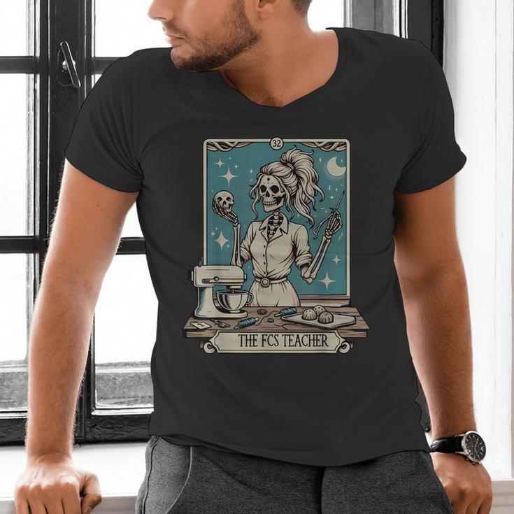 FCS Teacher Skeleton Halloween Family And Consumer Science Men's V-Neck T-Shirt, Science Teacher Shirts, gift for family, gift for coworker