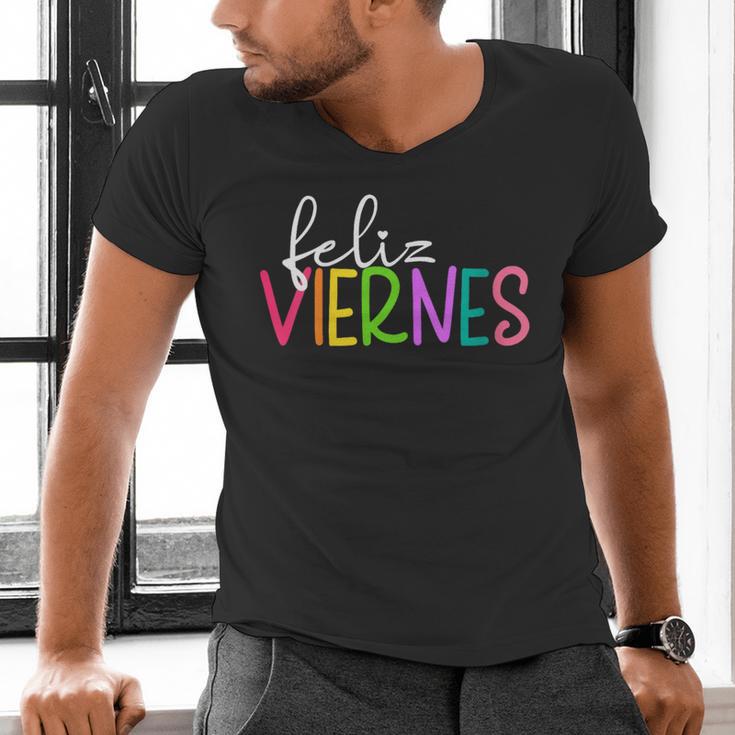 Feliz Viernes Happy Friday Spanish Teacher Friday Spanish Sp Men's V-Neck T-Shirt, gift for family, gift for coworker Feliz Viernes Happy Friday Spanish Teacher Friday Spanish Sp Men's V-Neck T-Shirt, gift for family, gift for coworker