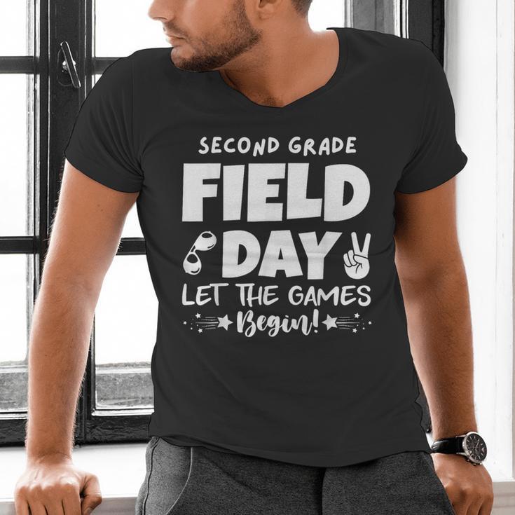 Field Day Second 2nd Grade Orange 2025 Boy Girl Teacher Men's V-Neck T-Shirt, 2nd Grade Teacher Shirts, gift for family, gift for coworker Field Day Second 2nd Grade Orange 2025 Boy Girl Teacher Men's V-Neck T-Shirt, 2nd Grade Teacher Shirts, gift for family, gift for coworker