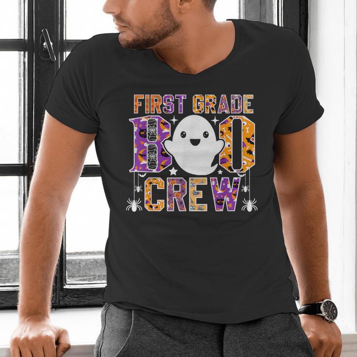 First Grade Boo Crew Teacher Student Halloween Costume Men's V-Neck T-Shirt, First Grade Teacher Shirts, gift for family, gift for coworker First Grade Boo Crew Teacher Student Halloween Costume Men's V-Neck T-Shirt, First Grade Teacher Shirts, gift for family, gift for coworker