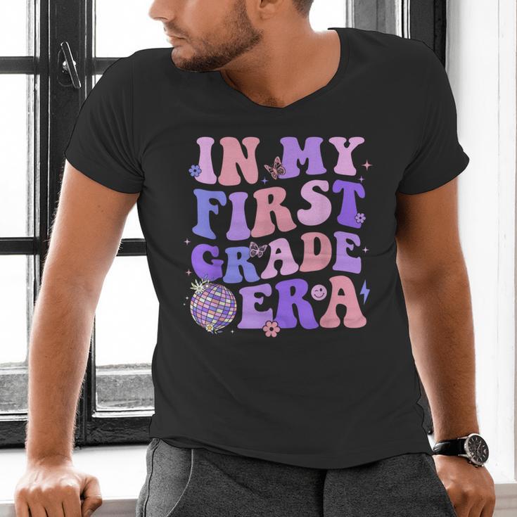 In My First Grade Era 1st Grade Girls Teacher Back To School Men's V-Neck T-Shirt, First Grade Teacher Shirts, gift for family, gift for coworker In My First Grade Era 1st Grade Girls Teacher Back To School Men's V-Neck T-Shirt, First Grade Teacher Shirts, gift for family, gift for coworker