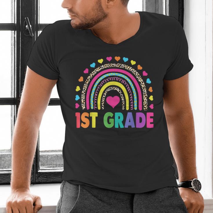 First Grade Rainbow Girls Boys Teacher Team 1st Grade Squad Men's V-Neck T-Shirt, First Grade Teacher Shirts, gift for family, gift for coworker First Grade Rainbow Girls Boys Teacher Team 1st Grade Squad Men's V-Neck T-Shirt, First Grade Teacher Shirts, gift for family, gift for coworker