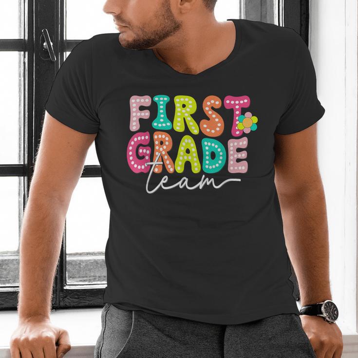 First Grade Team Teacher Back To School 1st Grade Squad Kids Men's V-Neck T-Shirt, First Grade Teacher Shirts, gift for family, gift for coworker First Grade Team Teacher Back To School 1st Grade Squad Kids Men's V-Neck T-Shirt, First Grade Teacher Shirts, gift for family, gift for coworker