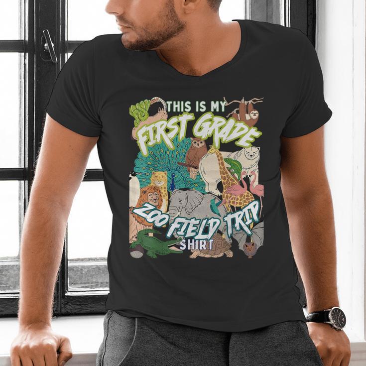 First Grade Zoo Field Trip Matching Student Teacher Class Men's V-Neck T-Shirt, First Grade Teacher Shirts, gift for family, gift for coworker First Grade Zoo Field Trip Matching Student Teacher Class Men's V-Neck T-Shirt, First Grade Teacher Shirts, gift for family, gift for coworker