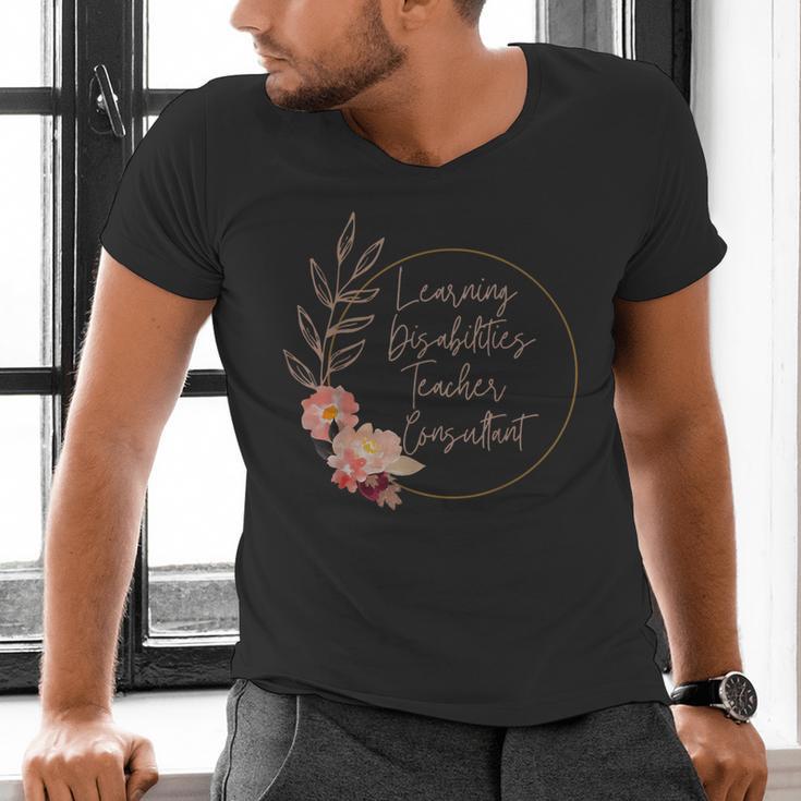 Floral Learning Disabilities Teacher Consultant SPED Teacher Men's V-Neck T-Shirt, gift for family, gift for coworker Floral Learning Disabilities Teacher Consultant SPED Teacher Men's V-Neck T-Shirt, gift for family, gift for coworker