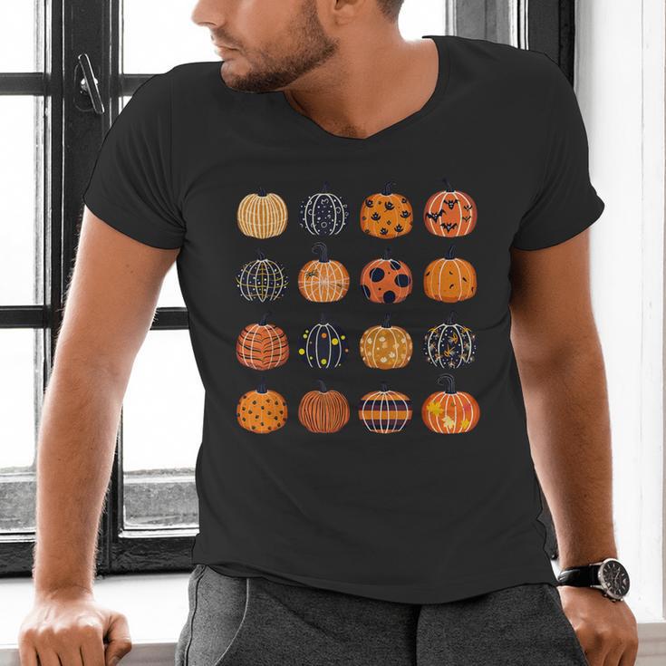 Folk Art Pumpkins Teacher Nurses Admin Witch Halloween Cute Men's V-Neck T-Shirt, gift for family, gift for coworker Folk Art Pumpkins Teacher Nurses Admin Witch Halloween Cute Men's V-Neck T-Shirt, gift for family, gift for coworker