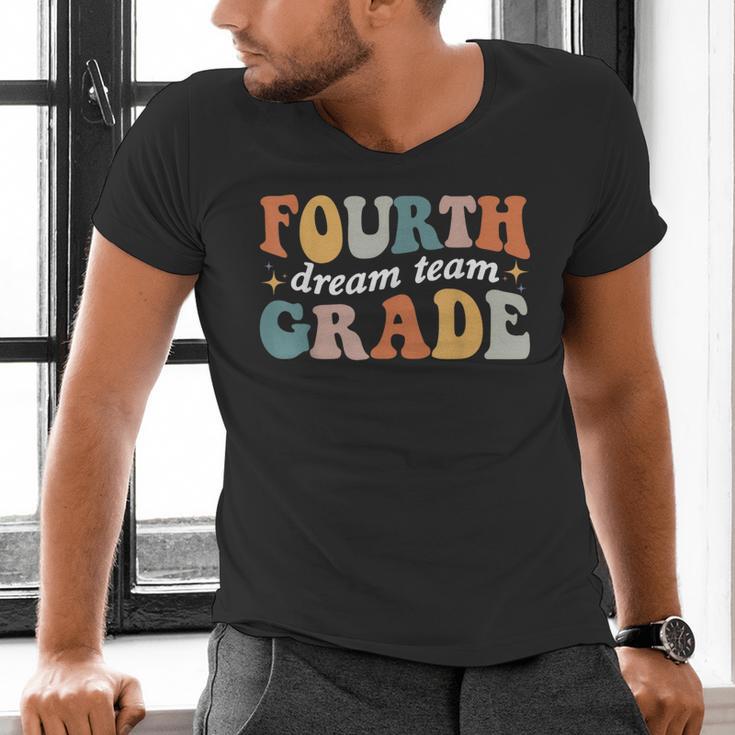 Fourth Grade Dream Team 4th Grade Teacher Back To School Men's V-Neck T-Shirt, 4th Grade Teacher Shirts, gift for family, gift for coworker