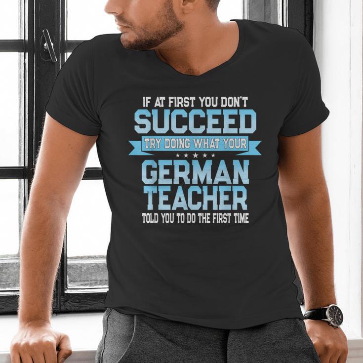 Fun German Teacher Appreciation Language Class Saying Men's V-Neck T-Shirt, German Teacher Shirts, gift for family, gift for coworker