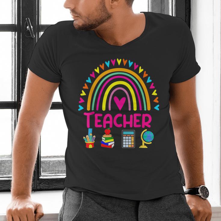 Future Kids Career Teacher Rainbow Boy Girl Graduations Men's V-Neck T-Shirt, Future Teacher Shirts, gift for family, gift for coworker Future Kids Career Teacher Rainbow Boy Girl Graduations Men's V-Neck T-Shirt, Future Teacher Shirts, gift for family, gift for coworker