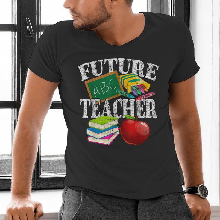 Future Teacher With Canyon And Book Teacher Men Women Girls Kids Men's V-Neck T-Shirt, Future Teacher Shirts, gift for family, gift for coworker