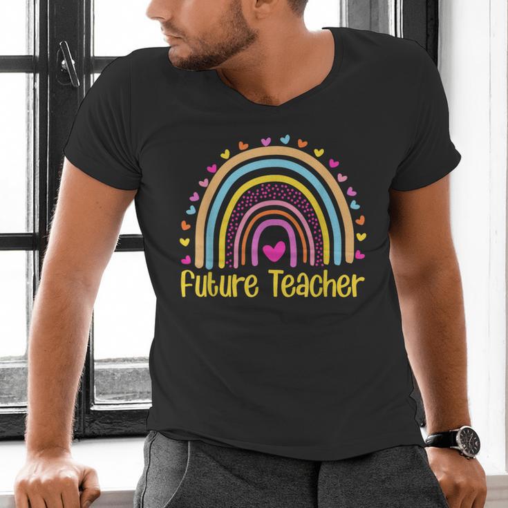Future Teacher Rainbow Men's V-Neck T-Shirt, Future Teacher Shirts, gift for family, gift for coworker Future Teacher Rainbow Men's V-Neck T-Shirt, Future Teacher Shirts, gift for family, gift for coworker