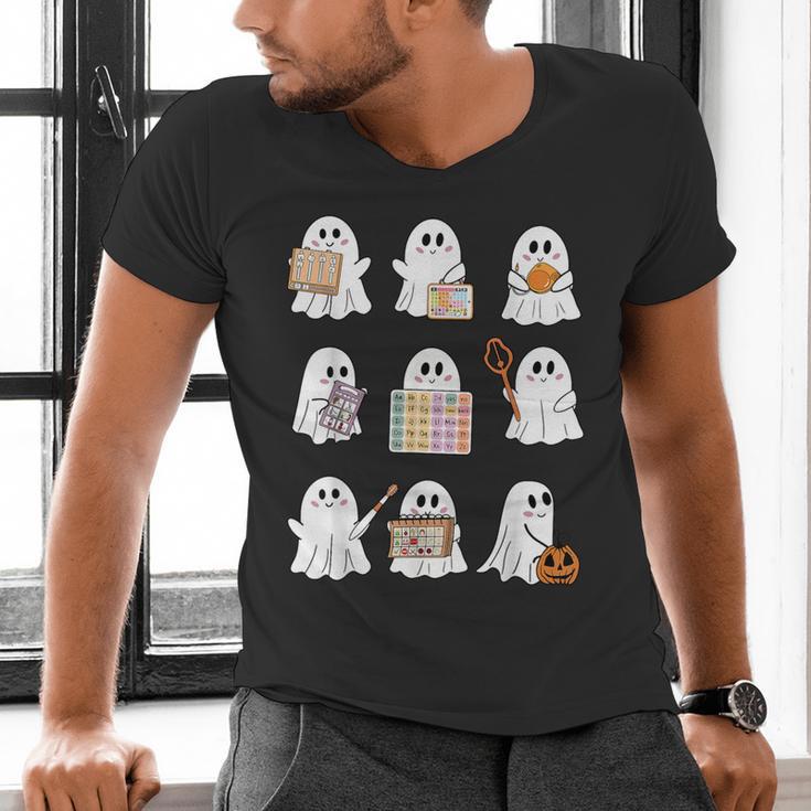 Ghost Speech Therapy Teacher Spooky Season Halloween Men's V-Neck T-Shirt, gift for family, gift for coworker Ghost Speech Therapy Teacher Spooky Season Halloween Men's V-Neck T-Shirt, gift for family, gift for coworker