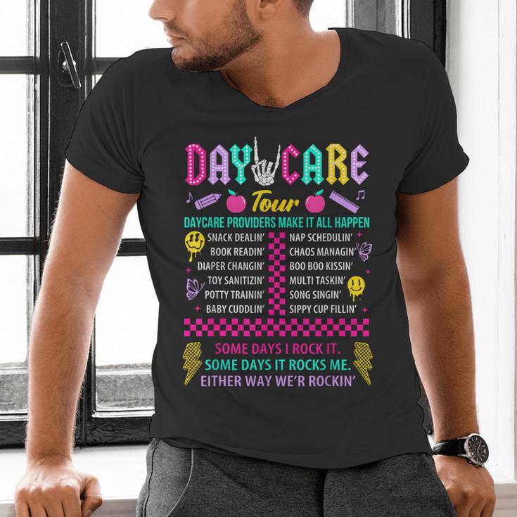 Groovy Day Care Some Days I Rock It Day Care Teacher Life Men's V-Neck T-Shirt, Groovy Teacher Shirts, gift for family, gift for coworker
