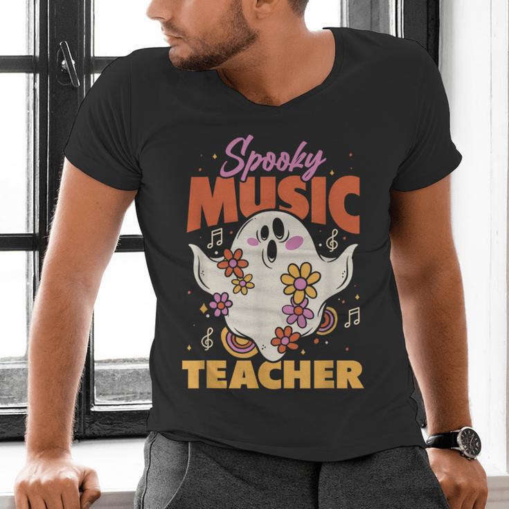 Groovy Faboolous Spooky Music Teacher Halloween Men Women Men's V-Neck T-Shirt, Groovy Teacher Shirts, gift for family, gift for coworker Groovy Faboolous Spooky Music Teacher Halloween Men Women Men's V-Neck T-Shirt, Groovy Teacher Shirts, gift for family, gift for coworker