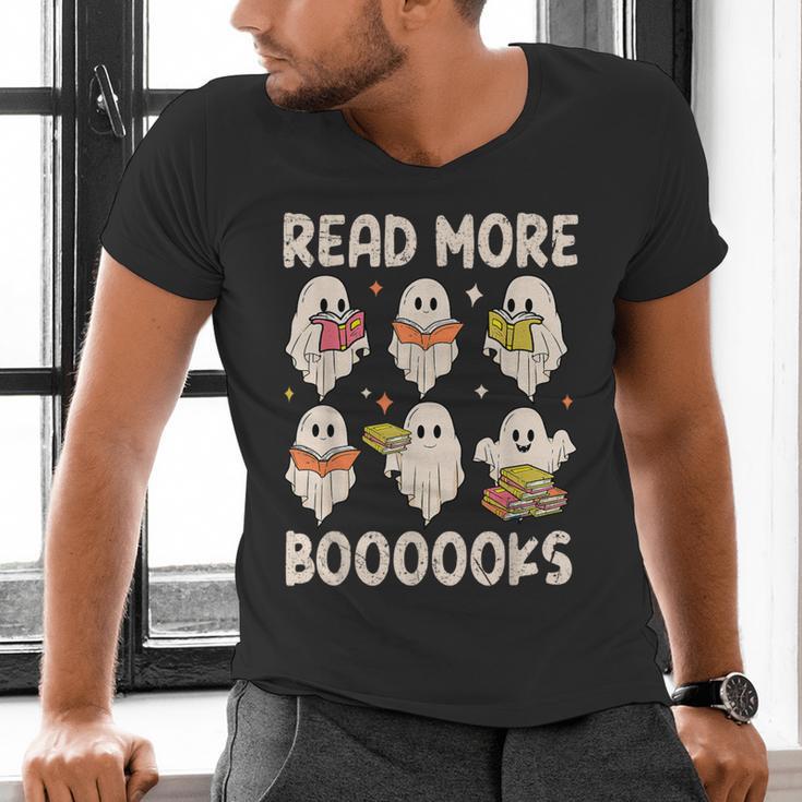 Groovy Halloween Ghost Read More Boooooks Librarian Teacher For Men Women Kids Men's V-Neck T-Shirt, Groovy Teacher Shirts, gift for family, gift for coworker Groovy Halloween Ghost Read More Boooooks Librarian Teacher For Men Women Kids Men's V-Neck T-Shirt, Groovy Teacher Shirts, gift for family, gift for coworker