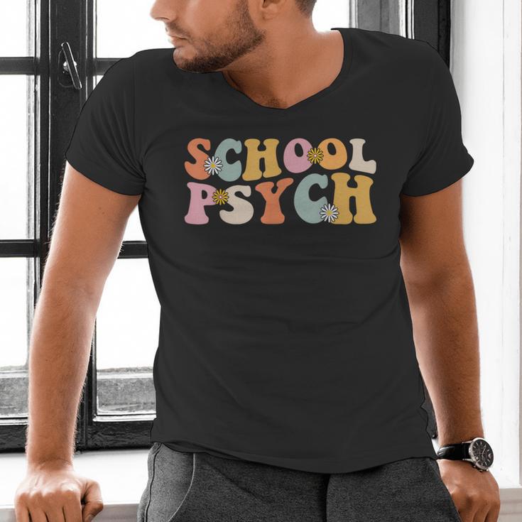 Groovy Retro School Psych Teacher School Psychologist For Men Women Girls Kids Men's V-Neck T-Shirt, Groovy Teacher Shirts, gift for family, gift for coworker Groovy Retro School Psych Teacher School Psychologist For Men Women Girls Kids Men's V-Neck T-Shirt, Groovy Teacher Shirts, gift for family, gift for coworker