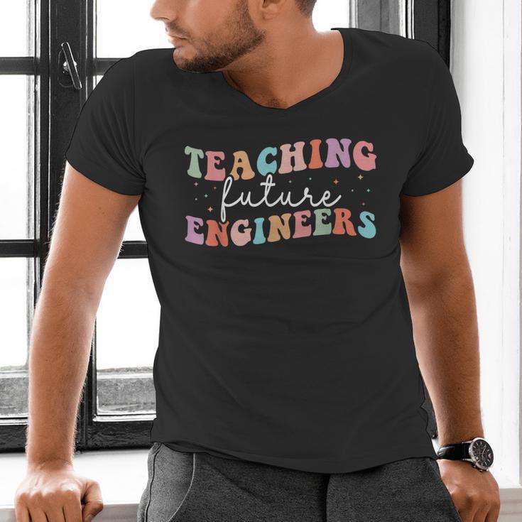 Groovy Teaching Future Engineers Teacher Engineering School Men Women Men's V-Neck T-Shirt, Future Teacher Shirts, Groovy Teacher Shirts, gift for family, gift for coworker