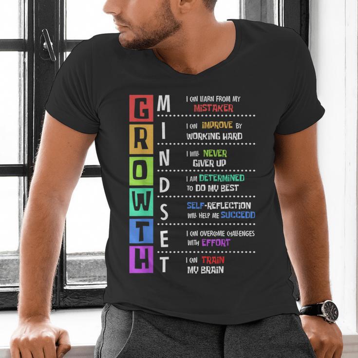 Growth Mindset Positive Motivational Classroom Teacher Learn Men's V-Neck T-Shirt, gift for family, gift for coworker Growth Mindset Positive Motivational Classroom Teacher Learn Men's V-Neck T-Shirt, gift for family, gift for coworker