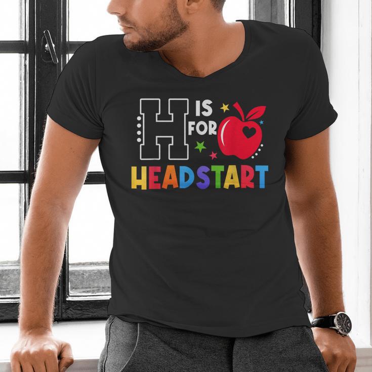 H Is For Head Start Teacher First Day Of School Tee Men's V-Neck T-Shirt, gift for family, gift for coworker H Is For Head Start Teacher First Day Of School Tee Men's V-Neck T-Shirt, gift for family, gift for coworker