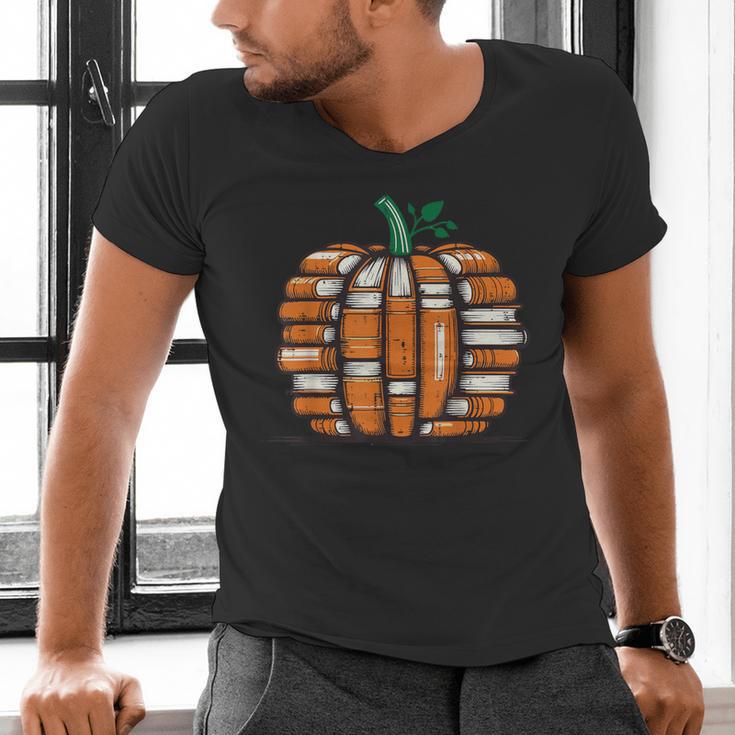 Halloween Books Pumpkin Reading Teacher Fall Men Women Men's V-Neck T-Shirt, gift for family, gift for coworker Halloween Books Pumpkin Reading Teacher Fall Men Women Men's V-Neck T-Shirt, gift for family, gift for coworker
