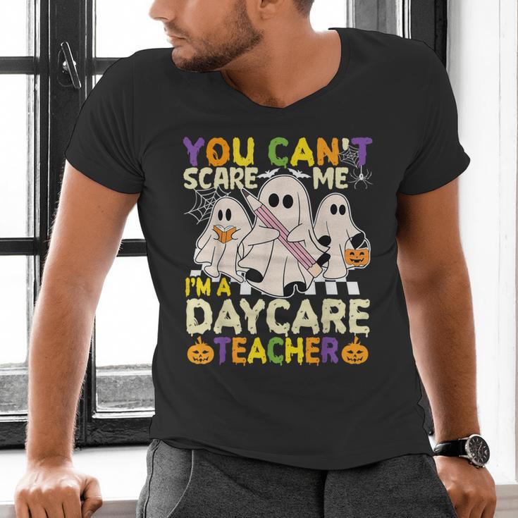 Halloween You Can't Scare Me I'm a Daycare Teacher Ghost Men's V-Neck T-Shirt, gift for family, gift for coworker