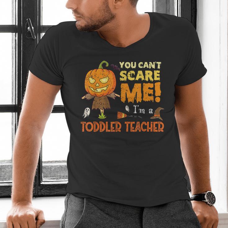 Halloween You Can't Scare Toddler Teacher For Men Women Men's V-Neck T-Shirt, gift for family, gift for coworker