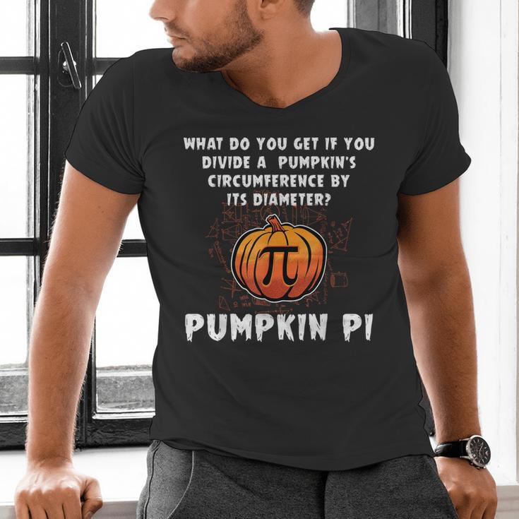 Halloween Pumpkin Pi Math Geometry Teachers Students For Men Women Kids Men's V-Neck T-Shirt, gift for family, gift for coworker