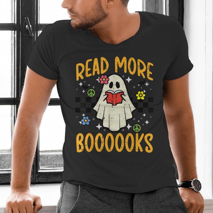 Halloween Read More Books Retro Costume Teacher Women Girls Men's V-Neck T-Shirt, gift for family, gift for coworker Halloween Read More Books Retro Costume Teacher Women Girls Men's V-Neck T-Shirt, gift for family, gift for coworker