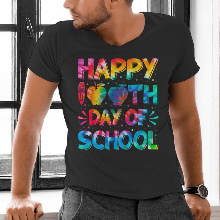 Happy 100th Day Of School Teacher Student 100 Days Tie Dye Men Women Kids Men's V-Neck T-Shirt, gift for family, gift for coworker Happy 100th Day Of School Teacher Student 100 Days Tie Dye Men Women Kids Men's V-Neck T-Shirt, gift for family, gift for coworker