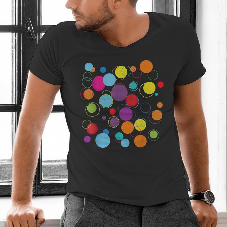 Happy Dot Day Colorful Polka Dot Art Teacher Student Kids Men's V-Neck T-Shirt, gift for family, gift for coworker