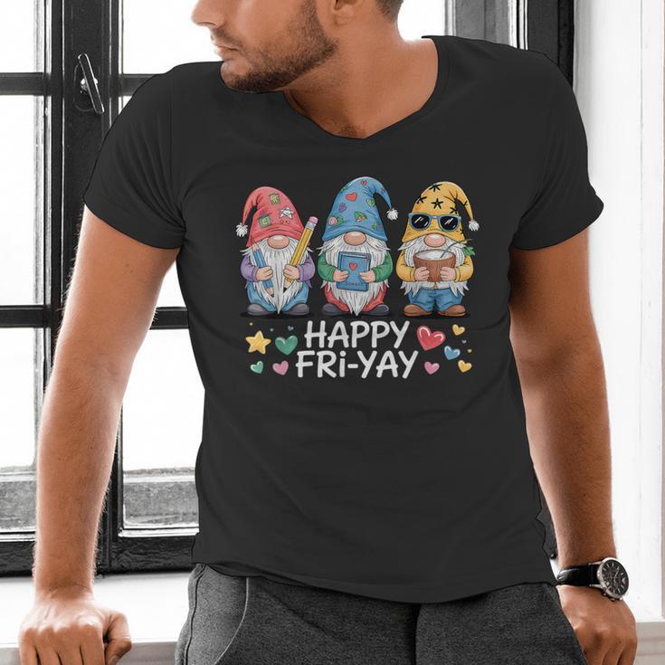 Happy Fri-Yay Teacher Fry Yay Friday Weekend Fri-Yay Men's V-Neck T-Shirt, gift for family, gift for coworker
