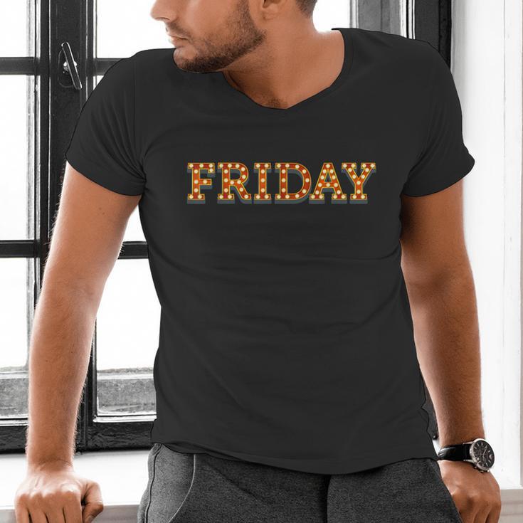 Happy Friday Love Fridays Fun Teacher For Men Women Men's V-Neck T-Shirt, gift for family, gift for coworker