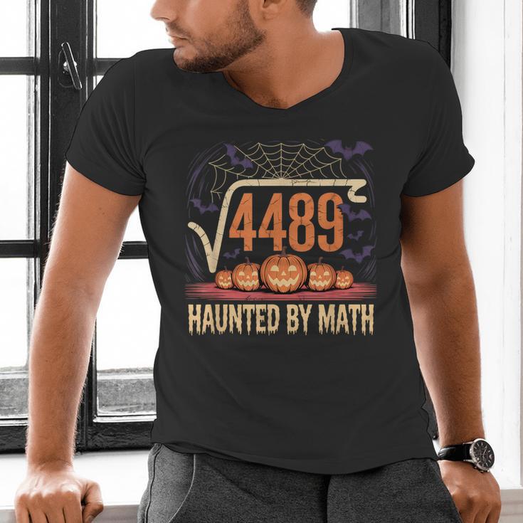 Haunted By Math 67 Meme Math Teacher Square Root 4489 Men's V-Neck T-Shirt, gift for family, gift for coworker