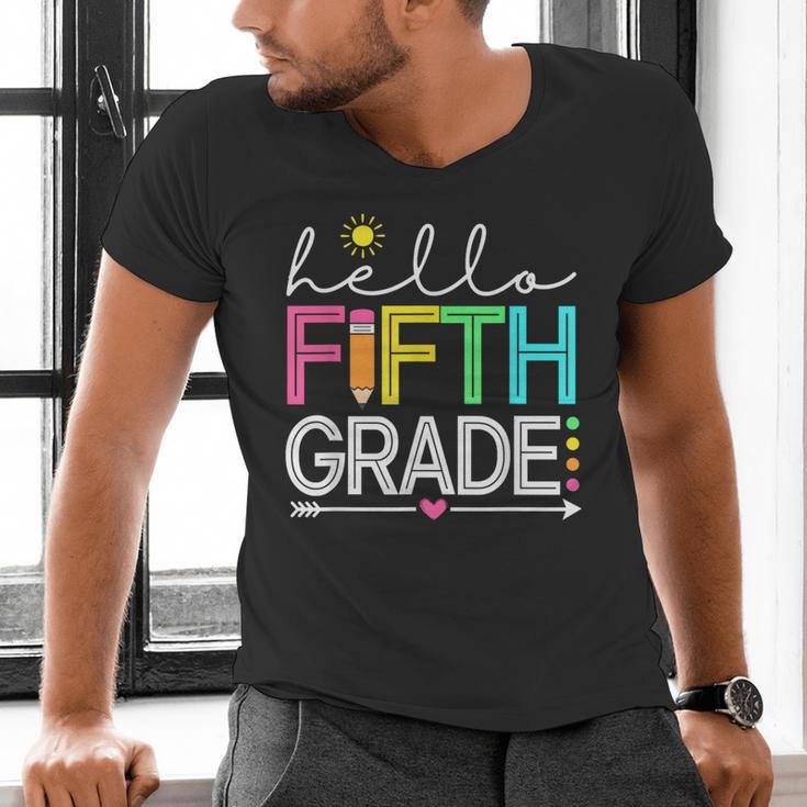 Hello Fifth Grade Teacher Student 5th Grade Back To School Men's V-Neck T-Shirt, gift for family, gift for coworker Hello Fifth Grade Teacher Student 5th Grade Back To School Men's V-Neck T-Shirt, gift for family, gift for coworker