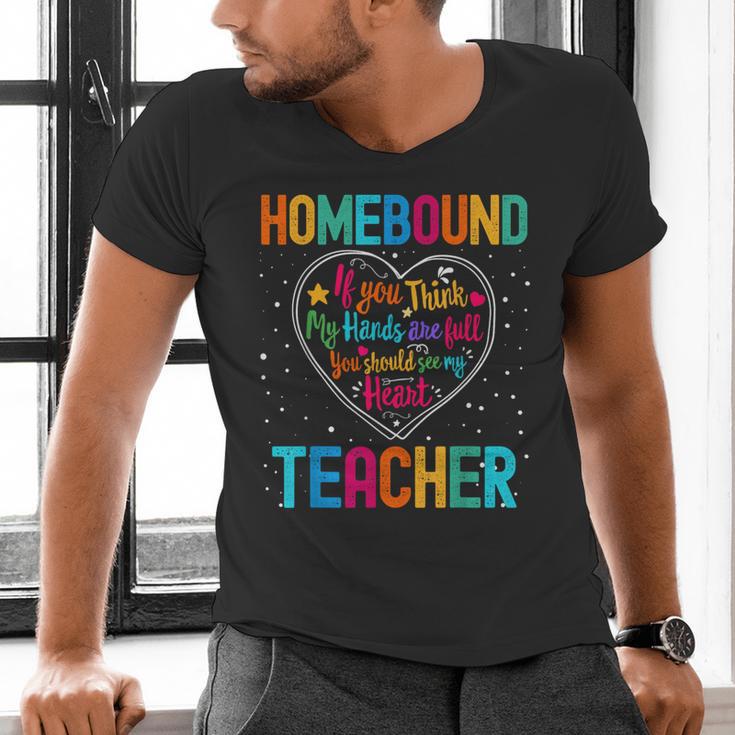 Homebound Teacher Appreciation Week Back To School Heart Men's V-Neck T-Shirt, gift for family, gift for coworker Homebound Teacher Appreciation Week Back To School Heart Men's V-Neck T-Shirt, gift for family, gift for coworker