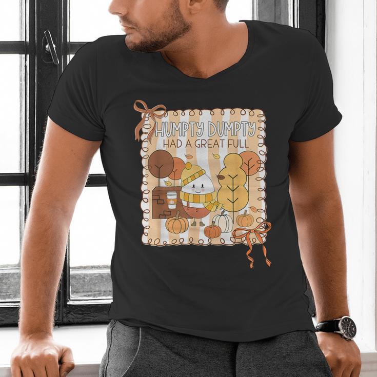Humpty Dumpty Had A Great Fall Teacher Thanksgiving Autumn Men's V-Neck T-Shirt, gift for family, gift for coworker Humpty Dumpty Had A Great Fall Teacher Thanksgiving Autumn Men's V-Neck T-Shirt, gift for family, gift for coworker